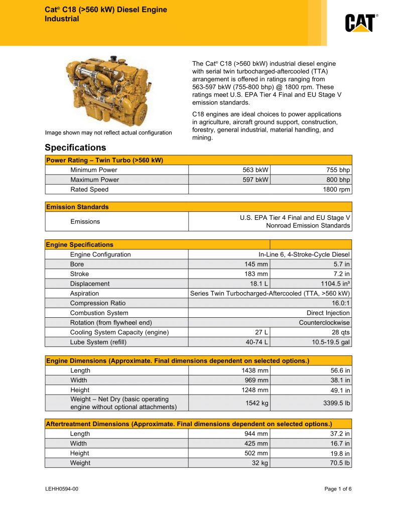 Caterpillar Engines MacAllister Power Systems